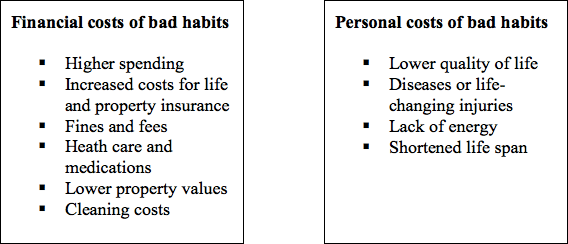 The real cost of bad habits