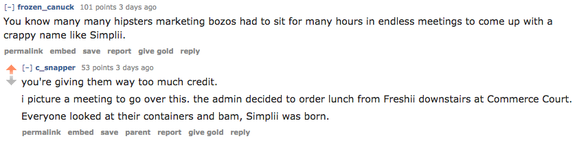 Simplii Financial sounds a bit silly