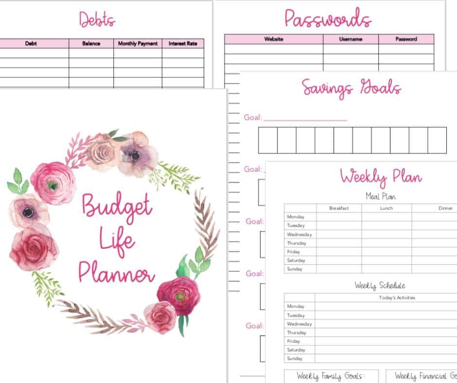 printable budget pages