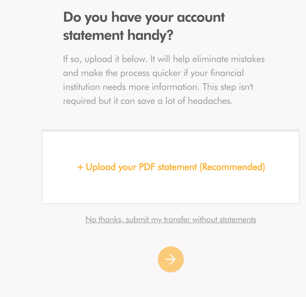 Upload Statement