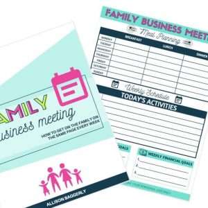 Family Business Meeting Printable