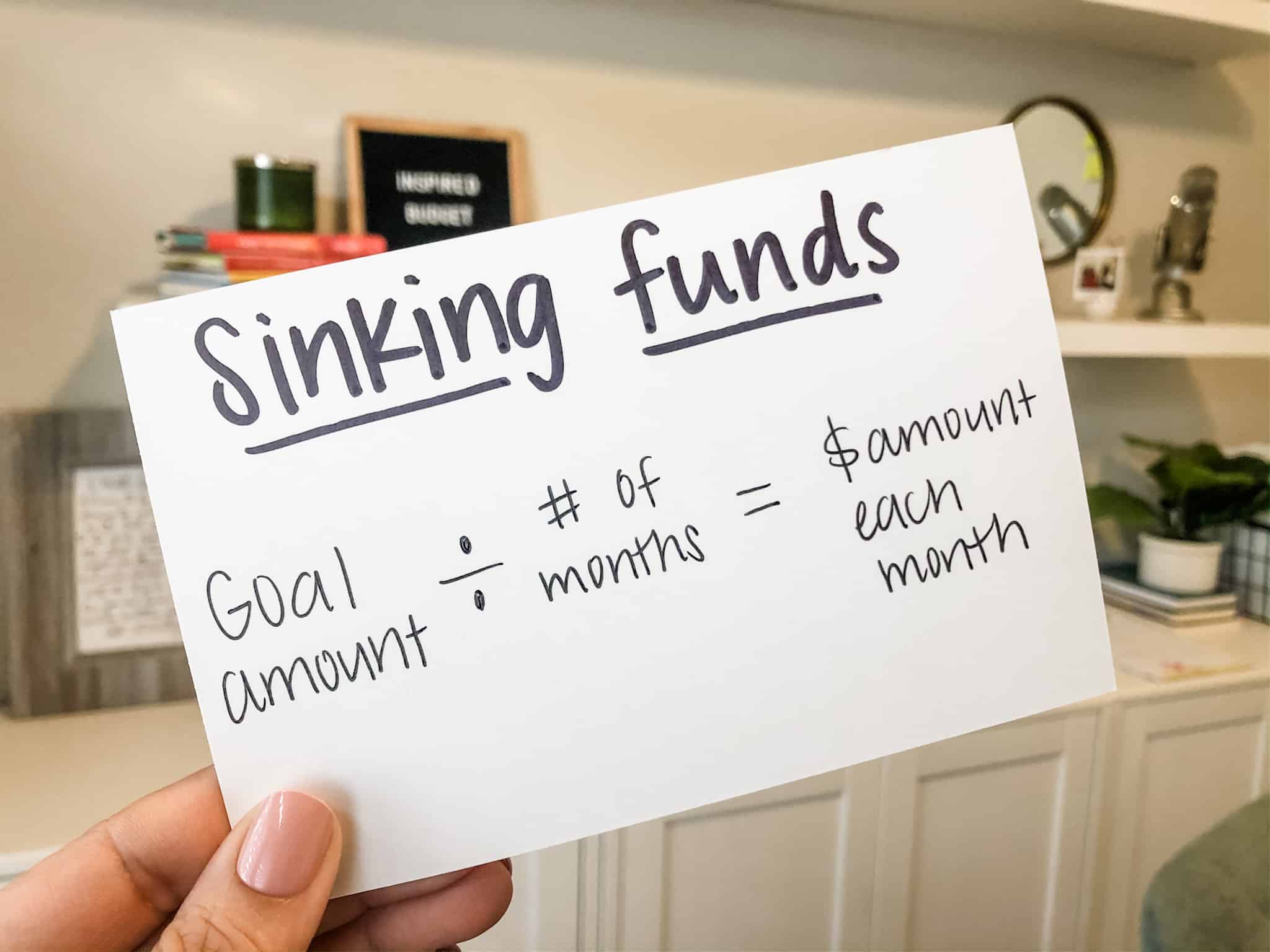 How Much Money To Put Into Sinking Funds by Inspired Budget