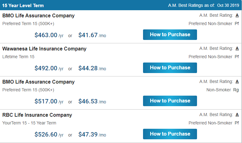 Life insurance quotes