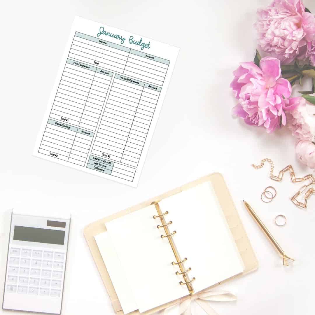 debt tracker and weekly plan page