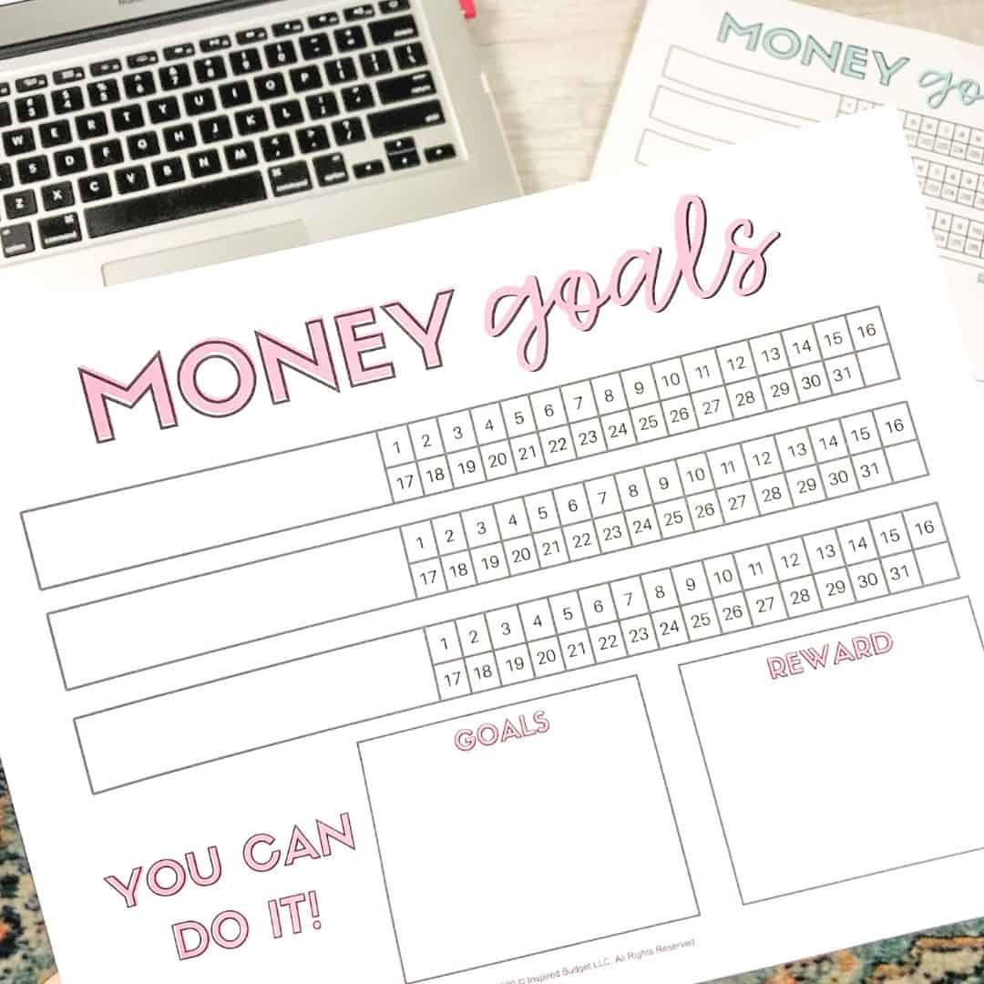 Money Goals Printable