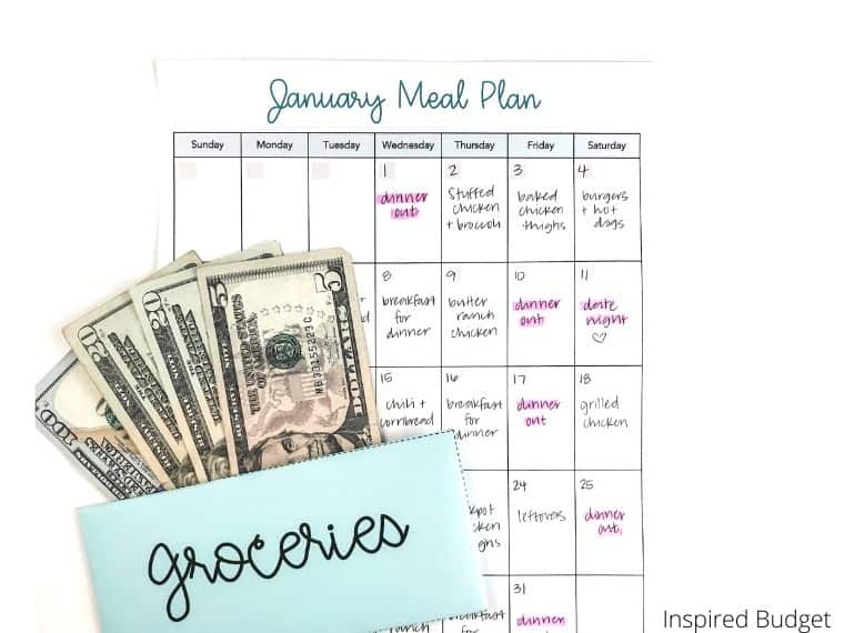 monthly meal plan