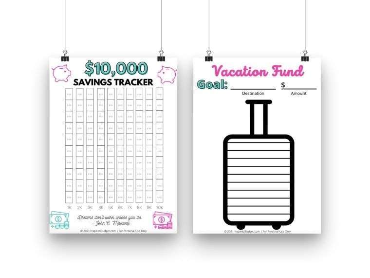 money savings charts