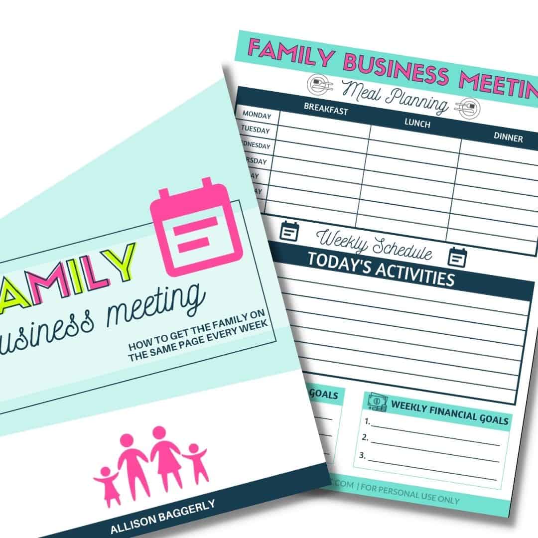 Family Business Meeting Printable