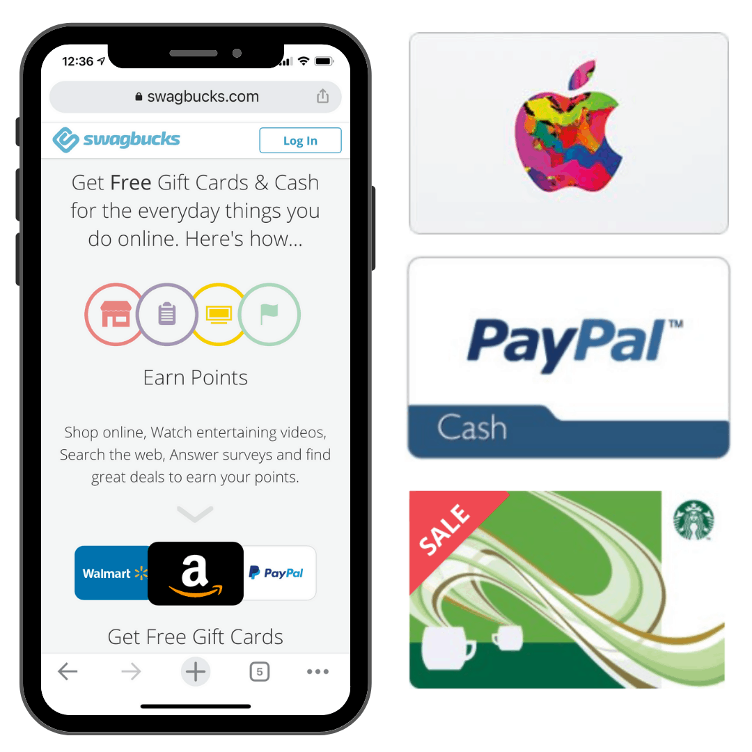 Earn free gift cards with swagbucks