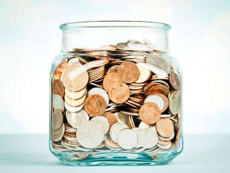 money in jar