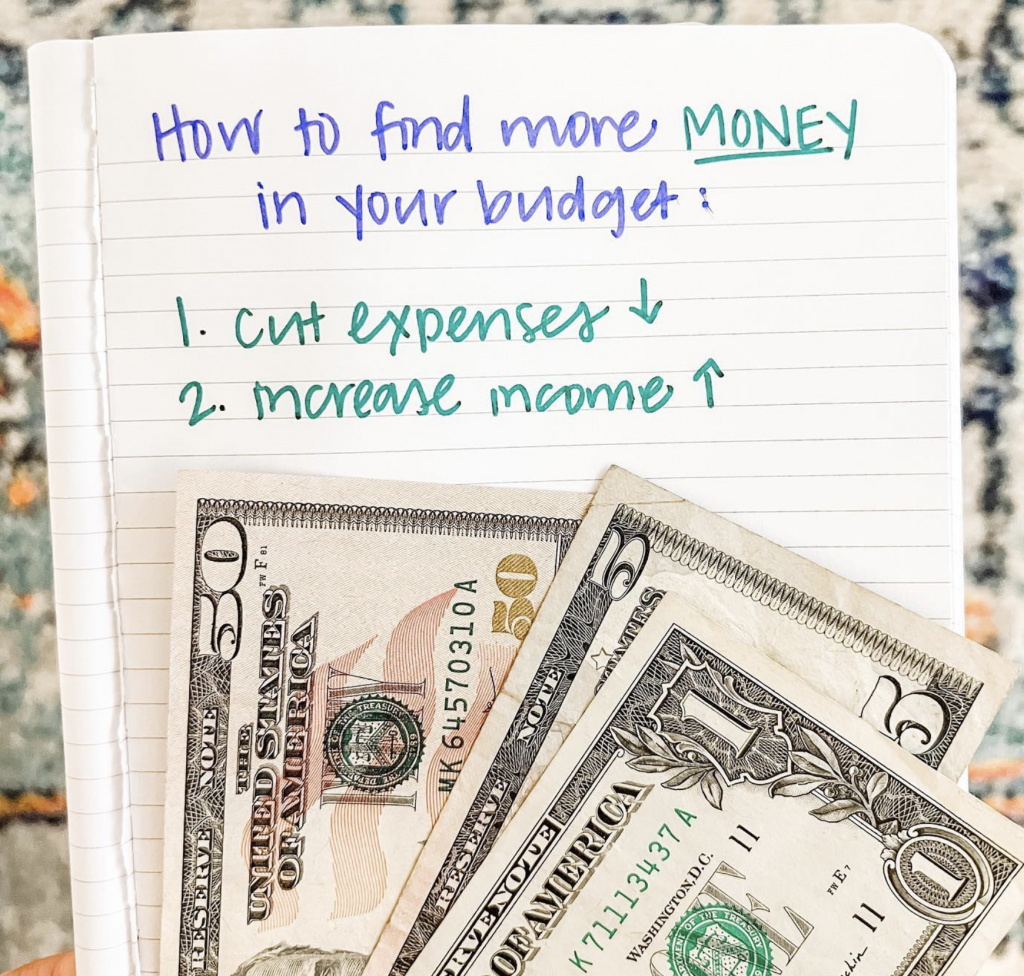 How to make an extra $1000 a month journal page