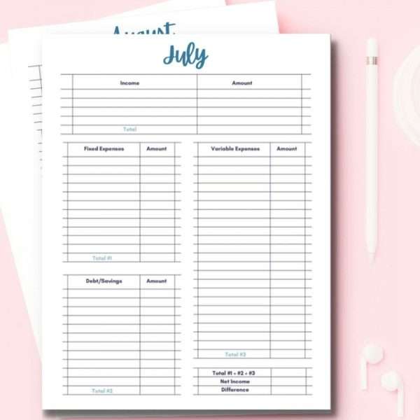 Yearly Budget Sheets Modern Version - Image 2