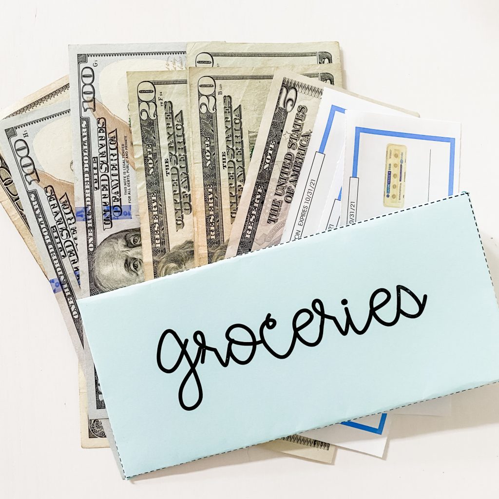 Groceries cash envelope